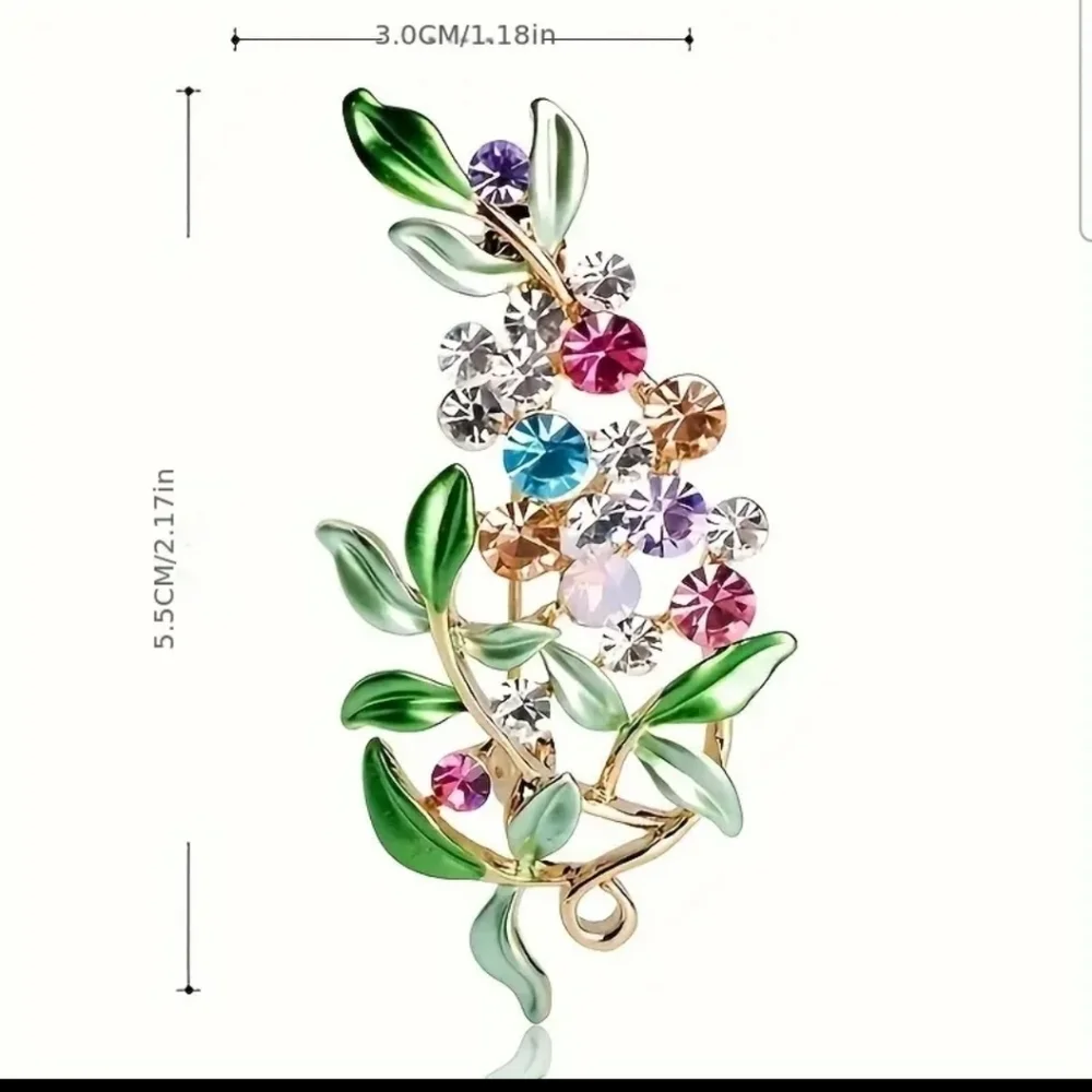 NEW!  Multicolor Flower brooch - Picture 3 of 9